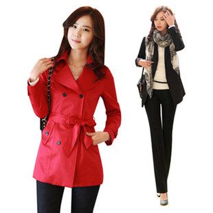 2012 spring slim outerwear short design trench spring and autumn women's trench female elegant overcoat