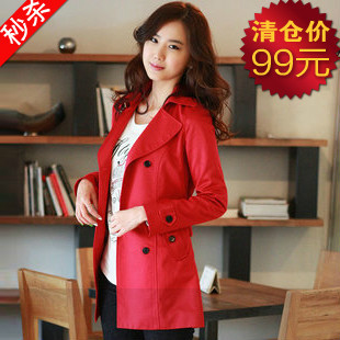 2012 spring slim outerwear short design trench spring and autumn women's trench female elegant overcoat ladies's windbreaker