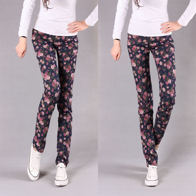 2012 spring  summer  microfacies elastic jeans women long trousers skinny pants  NCMPGNN