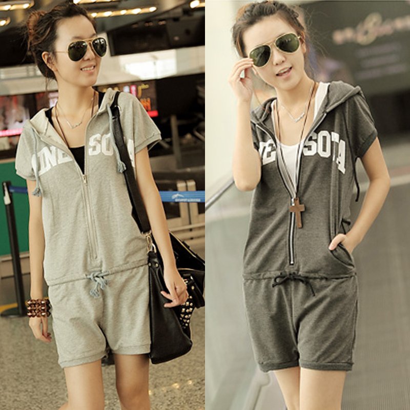 2012 spring summer new arrival jumpsuit one piece shorts women's casual jumpsuit