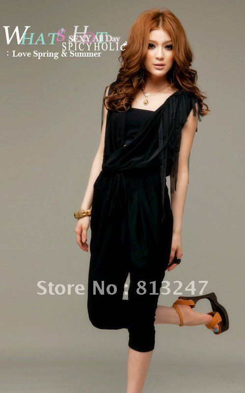 2012 spring summer new The Korean version of the loose charming shoulder Jumpsuit