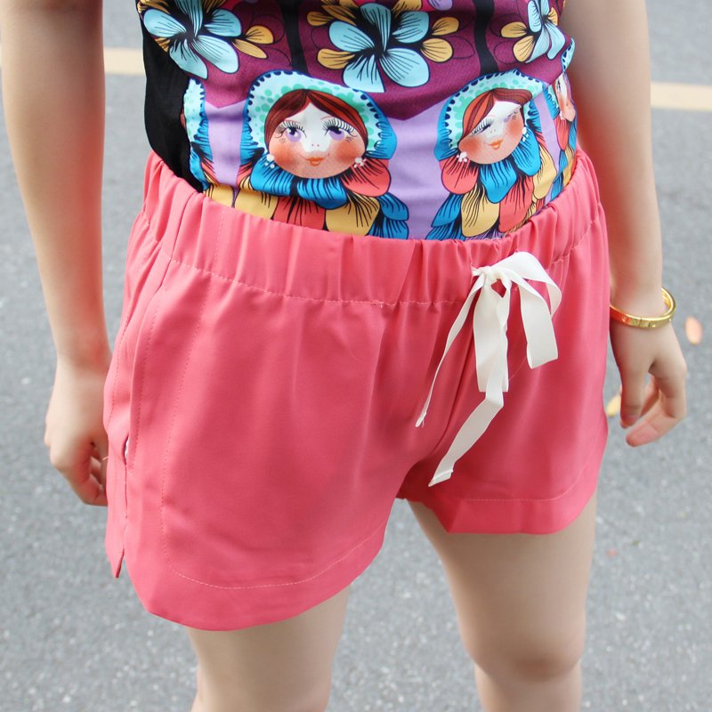 2012 spring summer pants fashion sports casual high waist chiffon shorts 4659