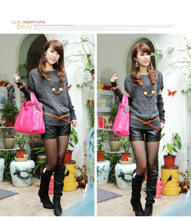 2012 spring sweet women's slit neckline internality sleeveless rabbit fur sweater sweater