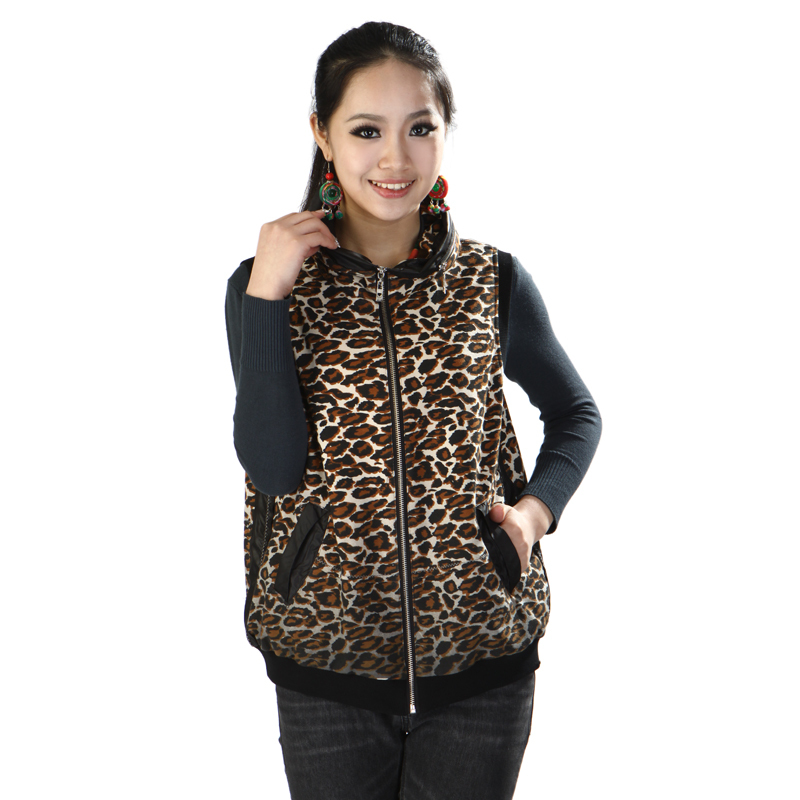 2012 spring vest women's vest female spring and autumn leopard print vest