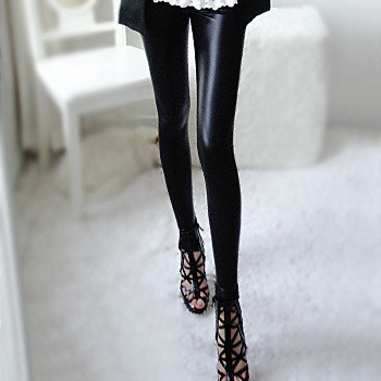 2012 spring women's black patent leather fashion tight women's legging