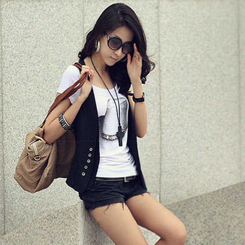 2012 spring women's casual fashion personality autumn vest women's h02