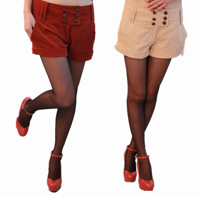 2012 spring women's fashion plus size corduroy shorts mm boot cut jeans