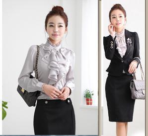 2012 spring women's ol dresses work wear skirt slim formal set plus size piece set