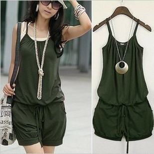 2012 spring women's summer fashionable casual DUOYI jumpsuit spaghetti strap pants short trousers