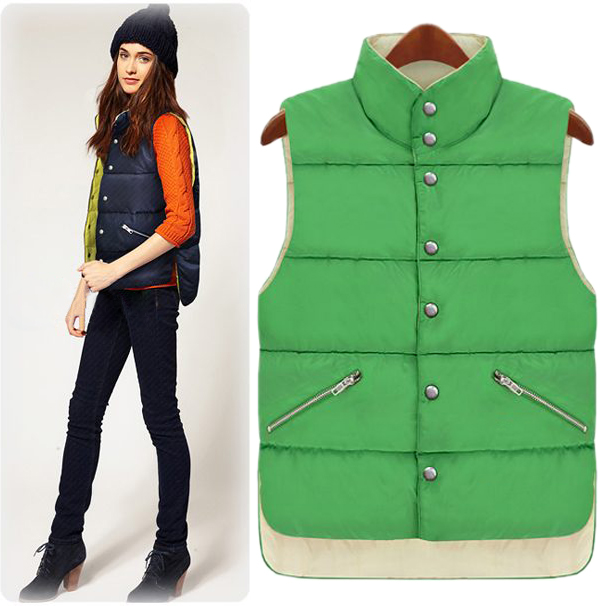 2012 star hot all-match slim candy color two ways cotton vest cotton vest