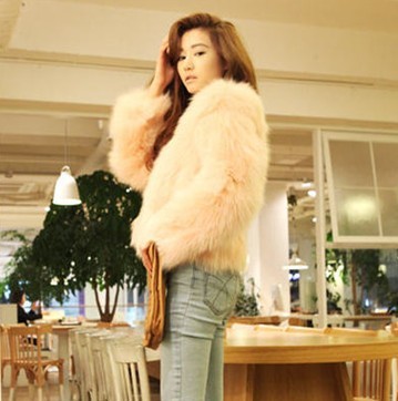 2012 sty nda fashion sweet elegant design short fur coat