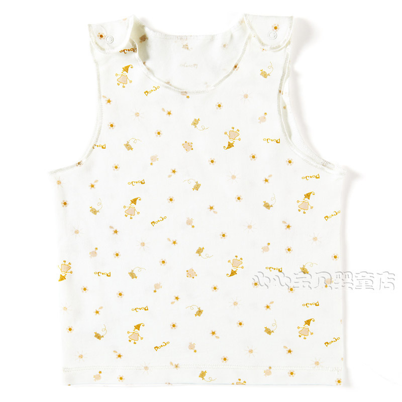 2012 summer 100% cotton baby underwear top ba807-108m sleeveless vest