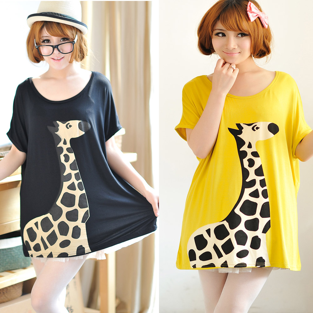 2012 summer animal print maternity clothing short-sleeve maternity t-shirt top medium-long