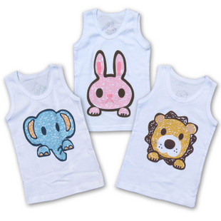 2012 summer cartoon animal male child girls clothing infant child vest tx0010