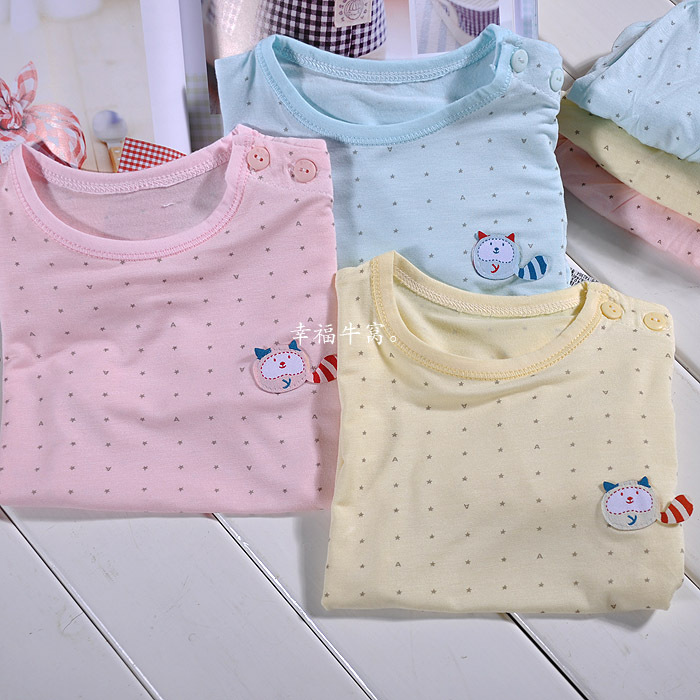 2012 summer child sleep set baby underwear baby tencel male female child thin