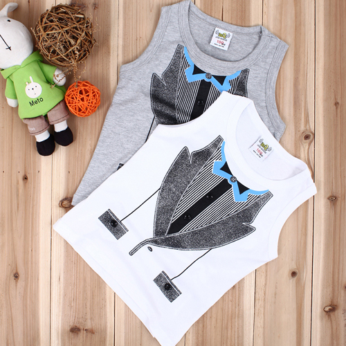 2012 summer children's clothing blazer boys clothing girls clothing baby T-shirt sleeveless vest