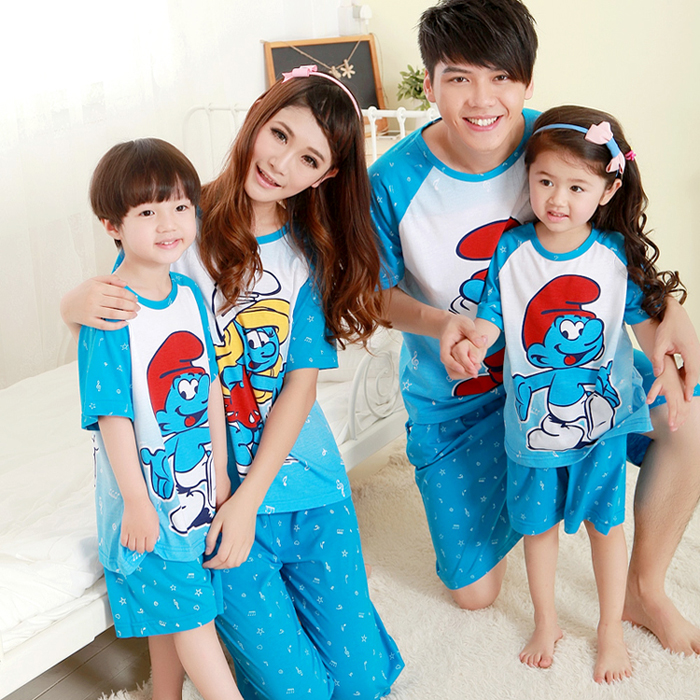 2012 summer family pack parent-child cotton lounge male summer lovers sleepwear hot