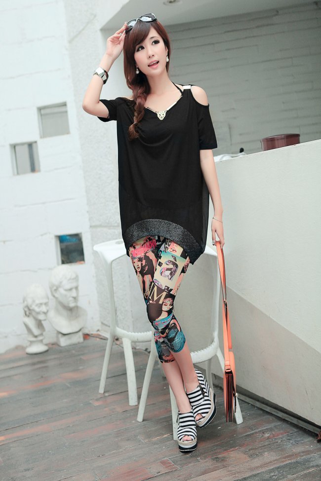 2012 summer fashion strapless chiffon shirt short-sleeve T-shirt irregular sweep batwing sleeve loose chiffon t-shirt