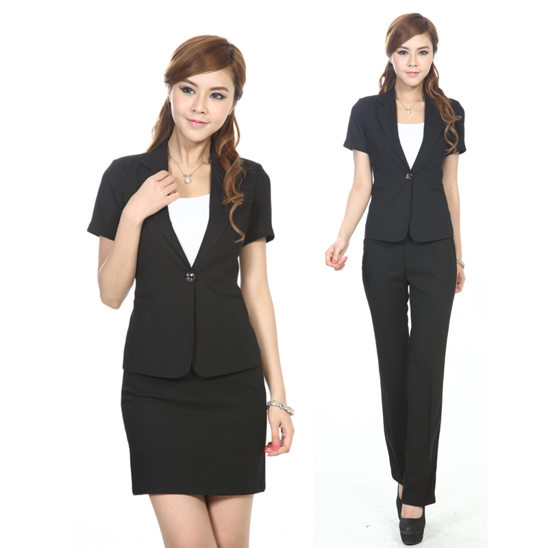 2012 summer gentlewomen short-sleeve work wear women's set skirt work wear 903