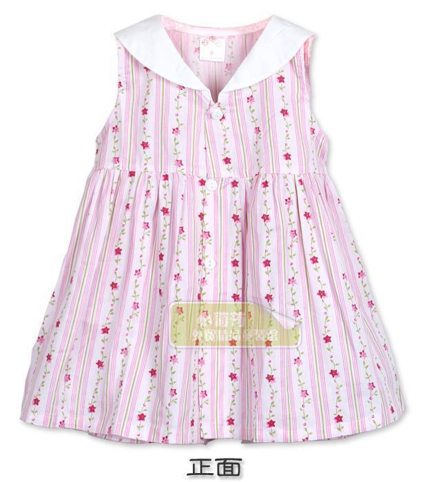 2012 summer girls clothing princess dress one-piece dress child tank dress child dress small floral print dress