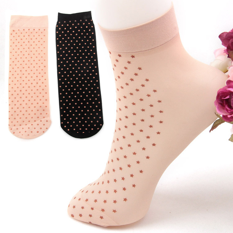 2012 summer hot-selling female short stockings thin stockings Core-spun Yarn woven pattern socks short stockings Women