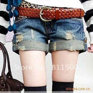 2012 Summer Japan and South Korea Women's 8160 Korean women denim shorts