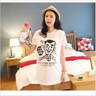 2012 summer maternity clothing cartoon train head pattern maternity short-sleeve T-shirt