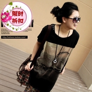 2012 summer maternity clothing fashion maternity o-neck loose big t-shirt summer new arrival maternity short-sleeve T-shirt