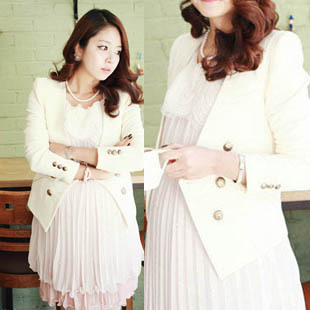 2012 summer maternity clothing white fashion suit coat elegant fresh 5668