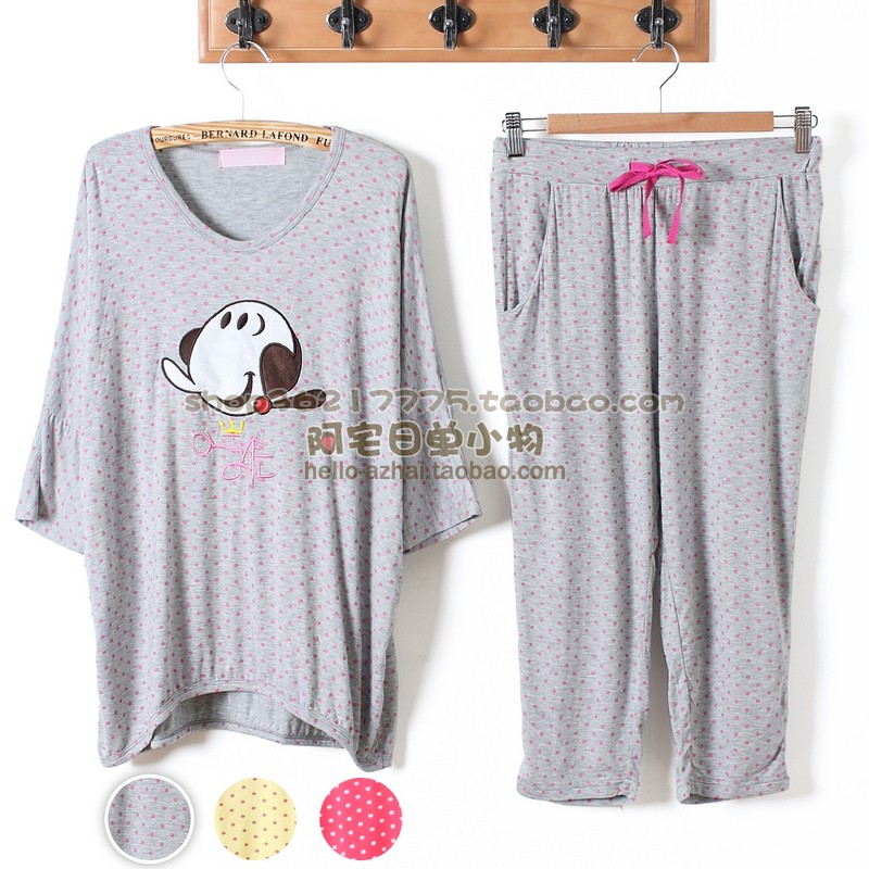 2012 summer new arrival polka dot twinset lounge sleepwear Women