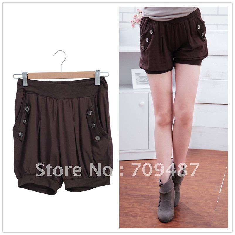 2012 summer new arrival solid color all-match casual shorts plus size large single-shorts 6078