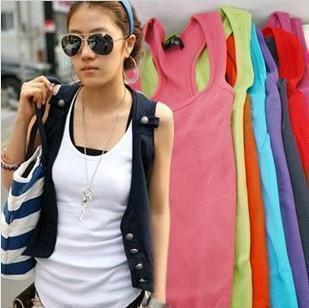 2012 summer new arrival women's 930 new arrival plain cotton tank