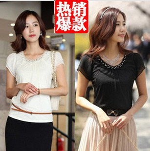 2012 summer new arrival women's slim ol career dress set work wear chiffon shirt bust skirt