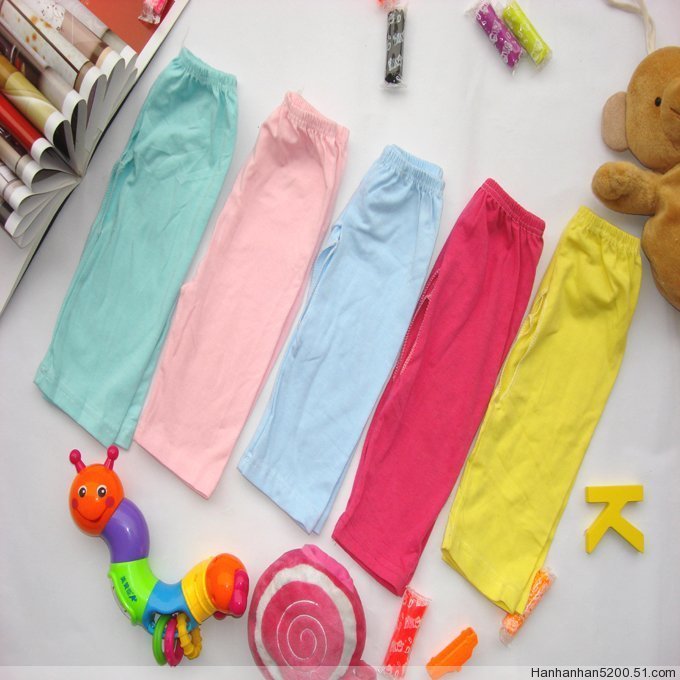 2012 summer newborn baby panties baby 100% cotton pants open file male female child derlook pajama pants