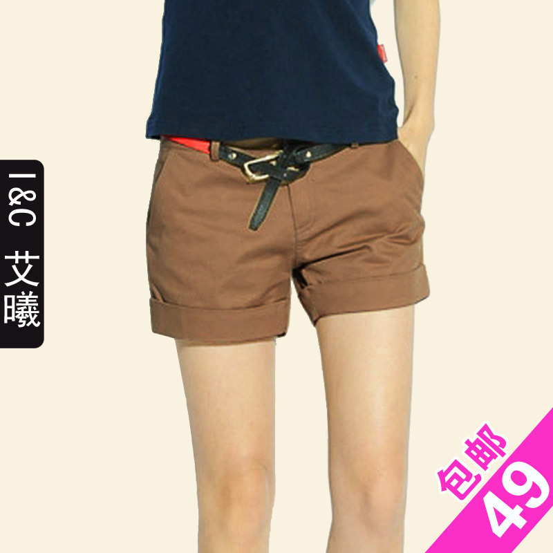 2012 summer overalls shorts casual plus size high waist shorts summer women's