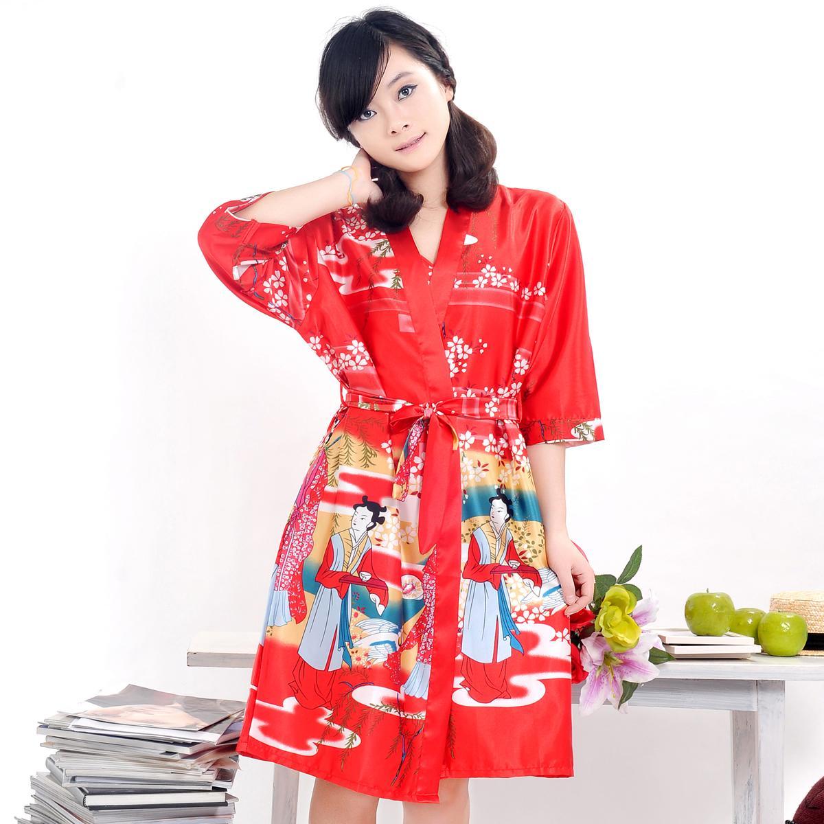 2012 summer sexy faux silk spaghetti strap nightgown twinset Sweets lovely sleepwear female (PJ001)