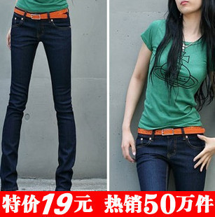 2012 summer thin jeans female slim pencil pants tight elastic skinny pants female 8012