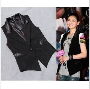 2012 summer women's 03335 slim one button all-match vest small vest