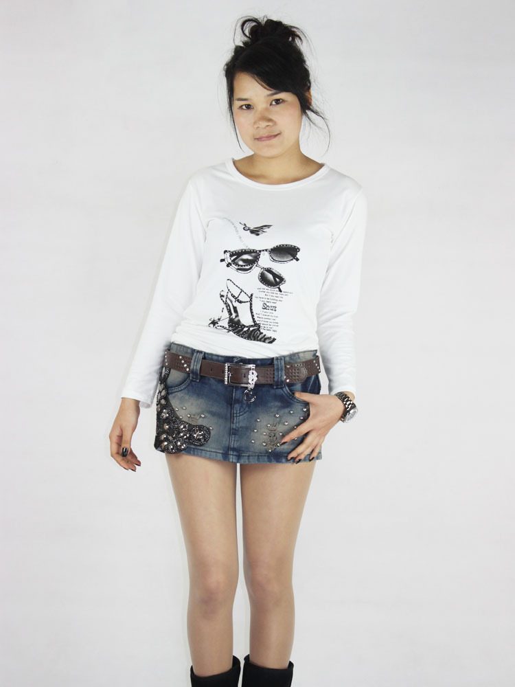 2012 summer women's all-match distrressed low-waist denim short skorts