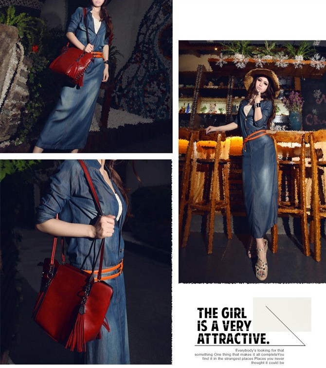 2012 summer women's fashion slim waist water wash denim one-piece dress plus size denim skirt