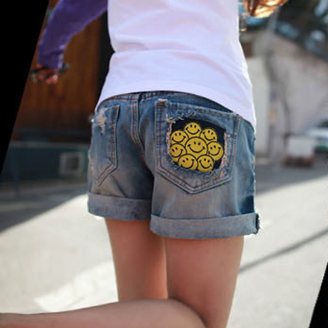 2012 summer women's loose plus size casual jeans female denim shorts