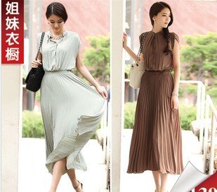 2012 summer women's vintage fashion chiffon one-piece long dress hot design maxi long full dress drop shipping