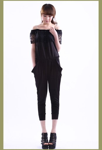 2012 Summer Womens Fahisonable One-piece Tube Jumpsuit / Catsuit Elastic Pants Free Shipping