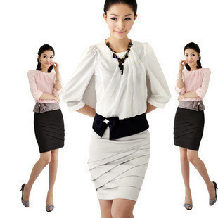 2012 summer work wear dress set women's one-piece dress fashion work wear