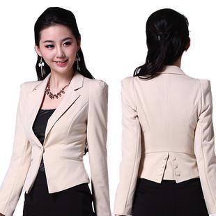 2012 summer work wear formal work wear white-collar women's long design blazer coat