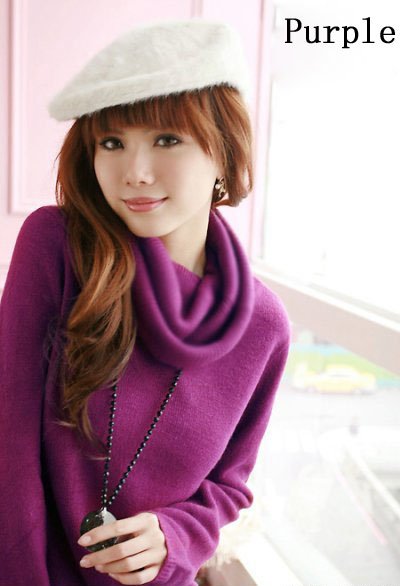 2012 sweater women's large lapel heap turtleneck long-sleeve Bottoming shirt imitate cashmere 203423 Free shipping