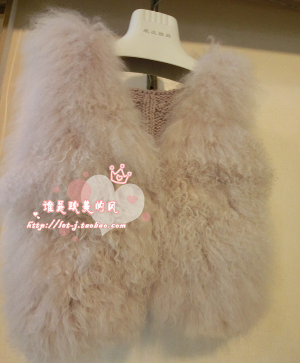 2012 tanhuang wool patchwork yarn fur vest vest female asuka