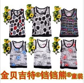 2012 The explosion soft Korean spandex silk vest today bear children Pui Kit