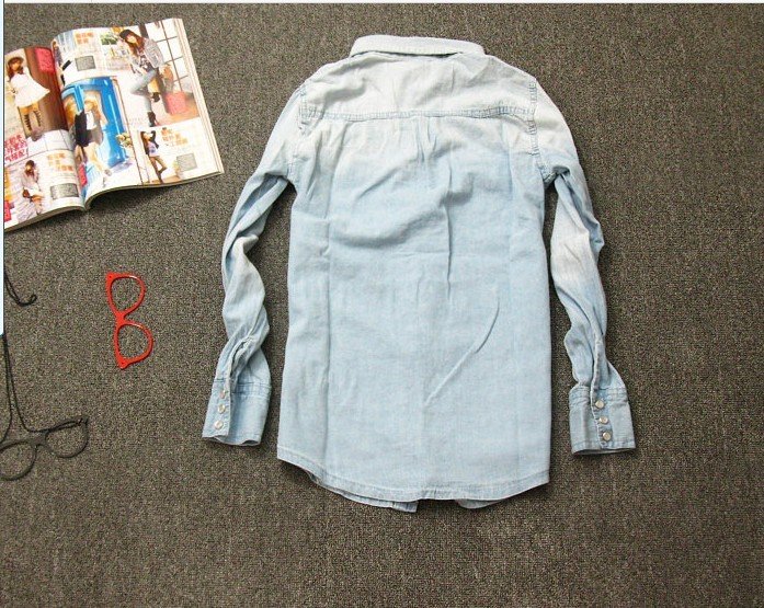 2012 The latest  Summer jeans       cowboy joker long sleeve shirt