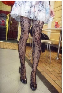 2012 the wheel hollow socks walking / retro jacquard fishnet stockings / bud stockings